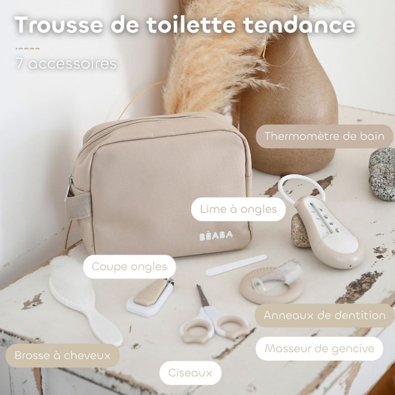 Trousse de soin Nomade Argile (7 accessoires) Béaba Ambiance 3