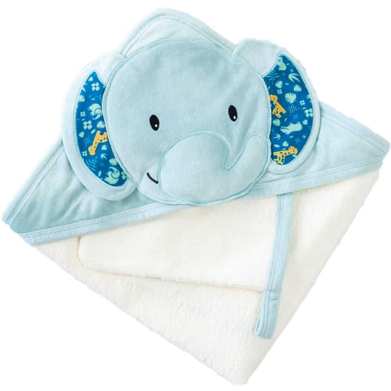 Cape de bain + gant Mo l'éléphant Zanimo (75 x 75 cm) Domiva