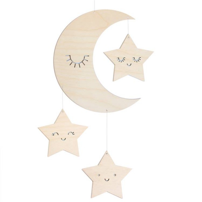 Mobile décoratif en bois lune Zü