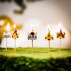 Lot de 5 bougies d'anniversaire animaux Jungle Fever  par Arty Fêtes Factory