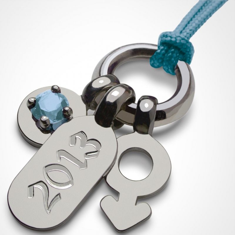 Collier cordon Pogo garçon Pierre précieuse ou fine (argent 925°) Mikado