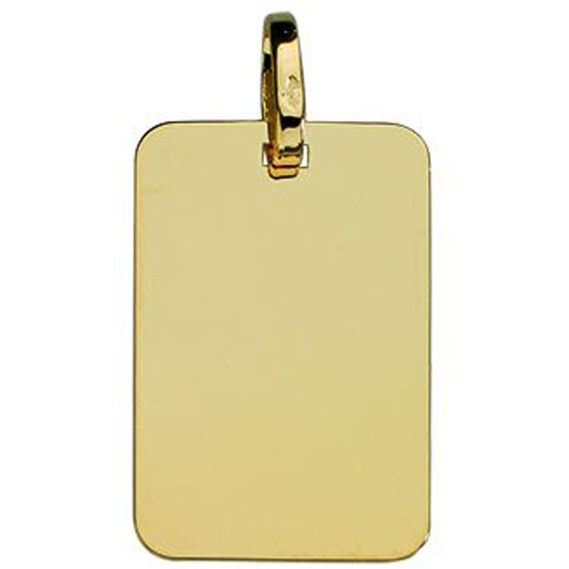 Pendentif plaque rectangulaire (or jaune 375°) Berceau magique bijoux