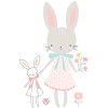 Sticker demoiselle lapin Sweet Bunnies by Flora Waycott - Lilipinso