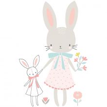 Sticker demoiselle lapin Sweet Bunnies by Flora Waycott  par Lilipinso