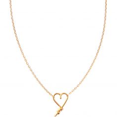 Collier Mon petit cœur (goldfilled jaune 14 carats) - Padam Padam