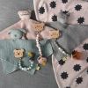 Doudou plat tricoté en coton bio Little Chums chien  par Lässig 
