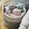 Doudou plat tricoté en coton bio Little Chums chien  par Lässig 