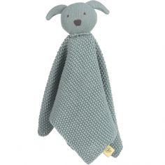 Doudou plat tricoté en coton bio Little Chums chien