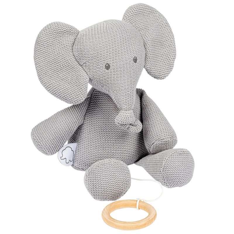 Peluche musicale en tricot Tembo l'éléphant (23 cm) Nattou