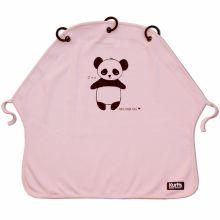 Protection pour poussette Baby Peace coton bio Panda rose  par Kurtis