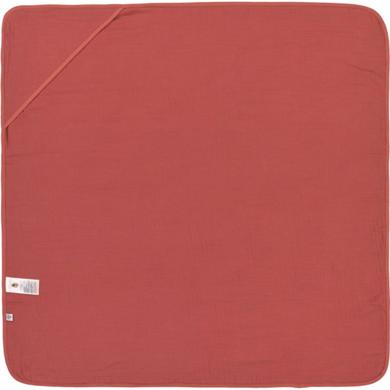 Cape de bain en mousseline de coton bois de rose (90 x 90 cm) Lässig