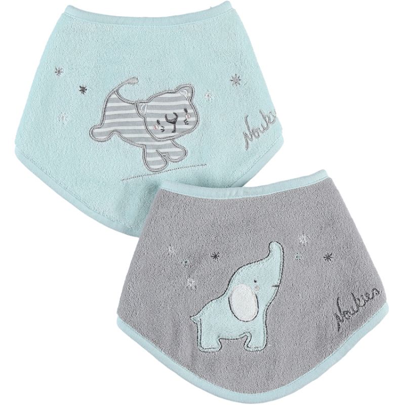Lot de 2 bavoirs bandanas Anna & Milo Noukie's