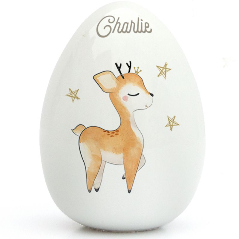 Oeuf en porcelaine Renne (personnalisable) Gaëlle Duval