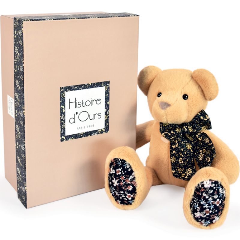Coffret peluche ours marron clair Copains câlins (25 cm) Histoire d'Ours