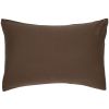 Taie d'oreiller Satin Brun (40 x 60 cm) - Kadolis