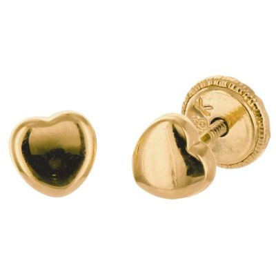 Boucles d'oreilles Coeur (or jaune 750°) Baby bijoux