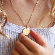 Collier chaîne dessin Colombe personnalisable (plaqué or)