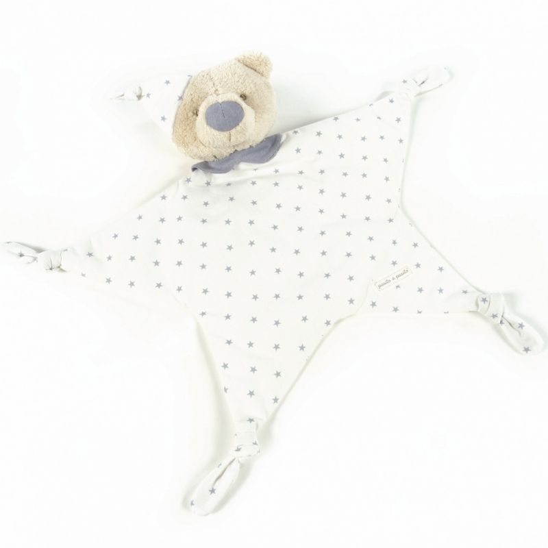 Doudou plat Amelie ours bleu Pasito a pasito