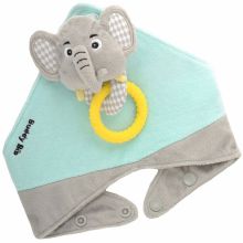 Ensemble de dentition avec bavoir, jouet et anneau Elie l'éléphant  par Malarkey Kids