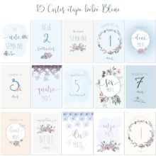 Cartes étapes de bébé Ma première année bleu (15 cartes)  par Spiritus Naturae