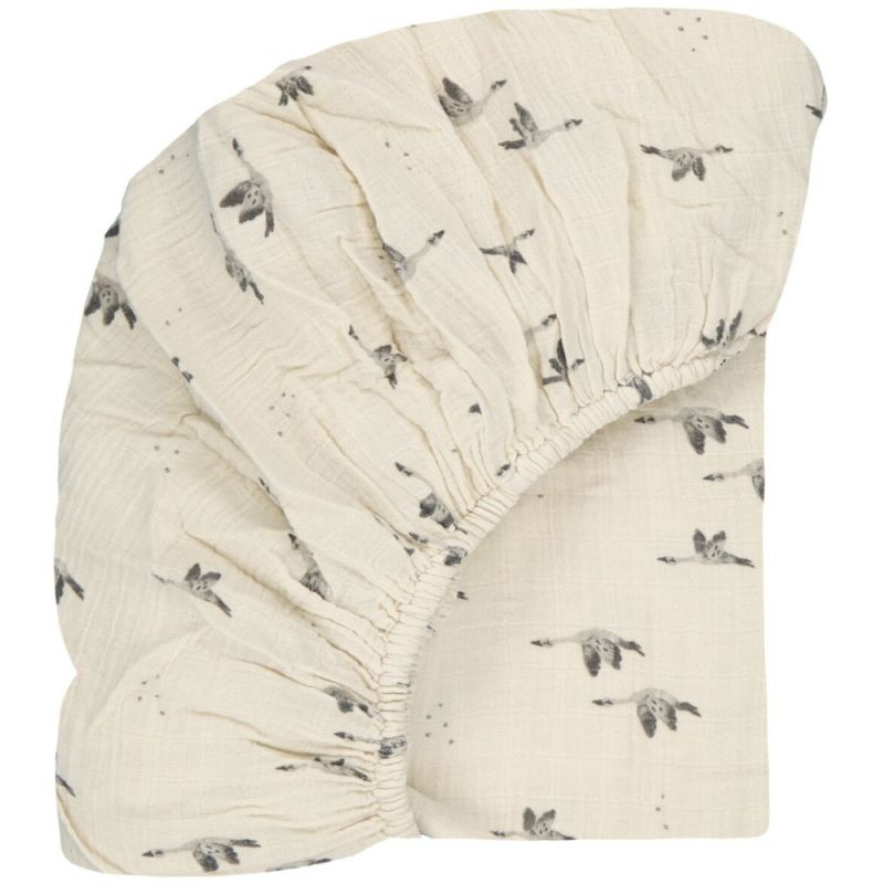 Drap housse Goose pour couffin Kuko et berceau Kumi Rose in April (68 x 40 cm) Charlie Crane