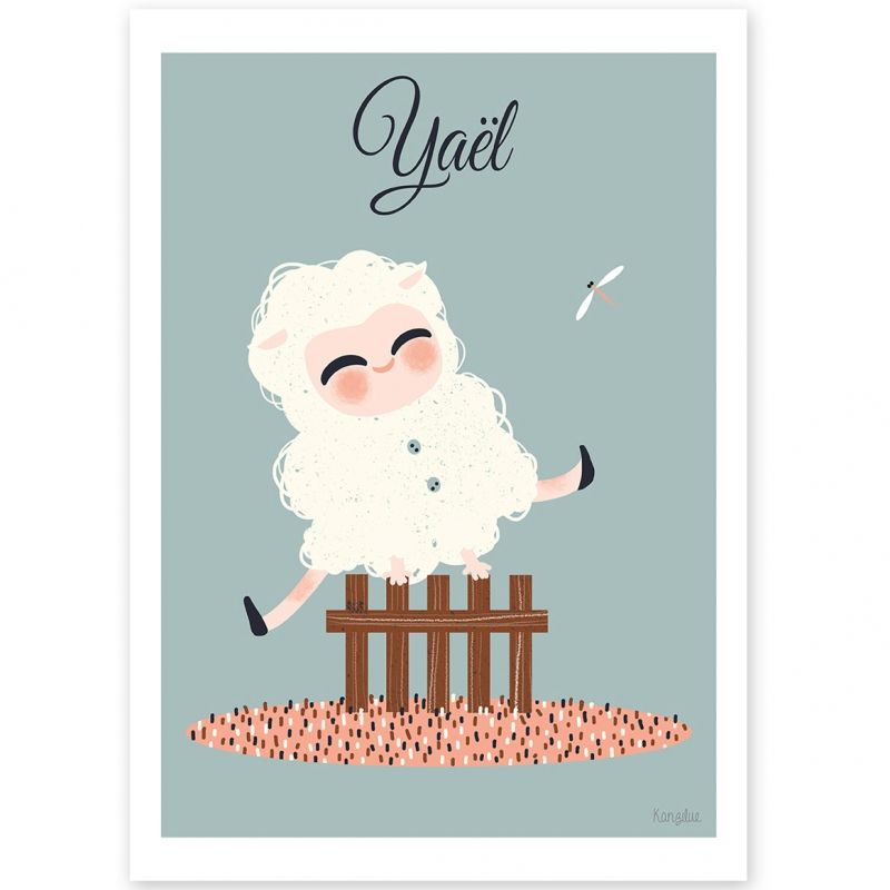 Affiche A3 Les adorables costumés Le mouton (personnalisable) Kanzilue