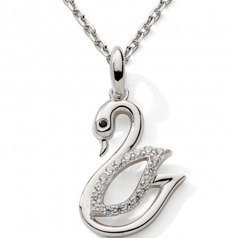 Collier Cygne 42 + 3 cm (argent) Baby bijoux