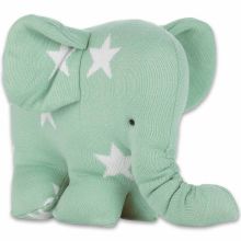 Peluche Eléphantou Star vert menthe et blanc (30 cm)  par Baby's Only