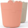 Lot de 2 gobelets Kiddish Croco Sable et corail  par Done by Deer