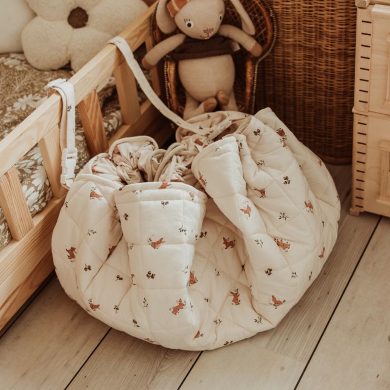 Tapis de jeu 2 en 1 Noomad Organic Soft Rabbit Play&Go Ambiance 8