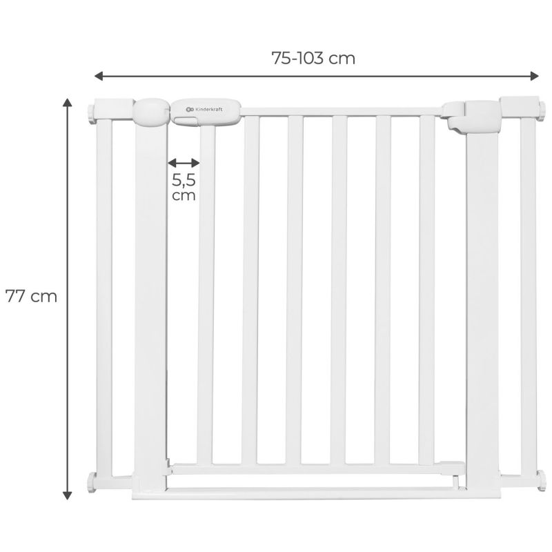 Barrière de sécurité Lock & Go White (75 à 103 cm) Kinderkraft Produit 7