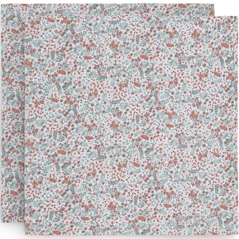Lot de 2 maxi langes en mousseline de coton Bloom (115 x 115 cm) Jollein