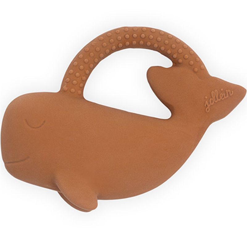 Anneau de dentition en caoutchouc baleine caramel Jollein