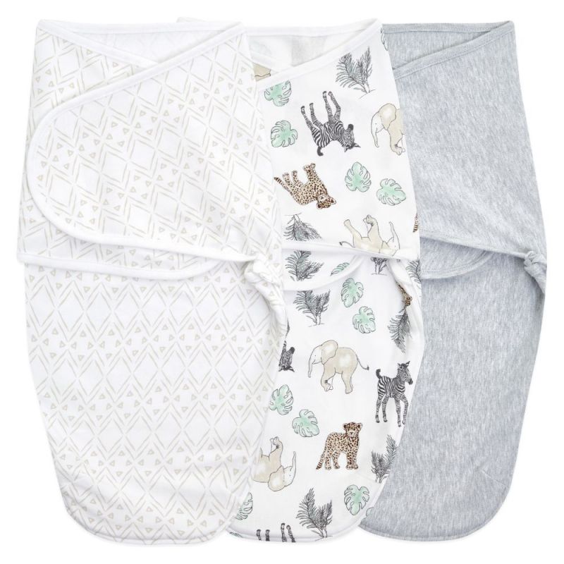 Lot de 3 langes d'emmaillotage Toile (0-3 mois) aden + anais