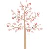 Sticker géant arbre généalogique Family Tree rose (180 cm) - Mimi'lou