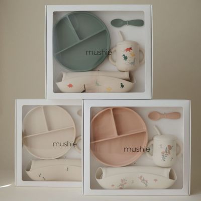 Coffret repas en silicone Dino (4 pièces)