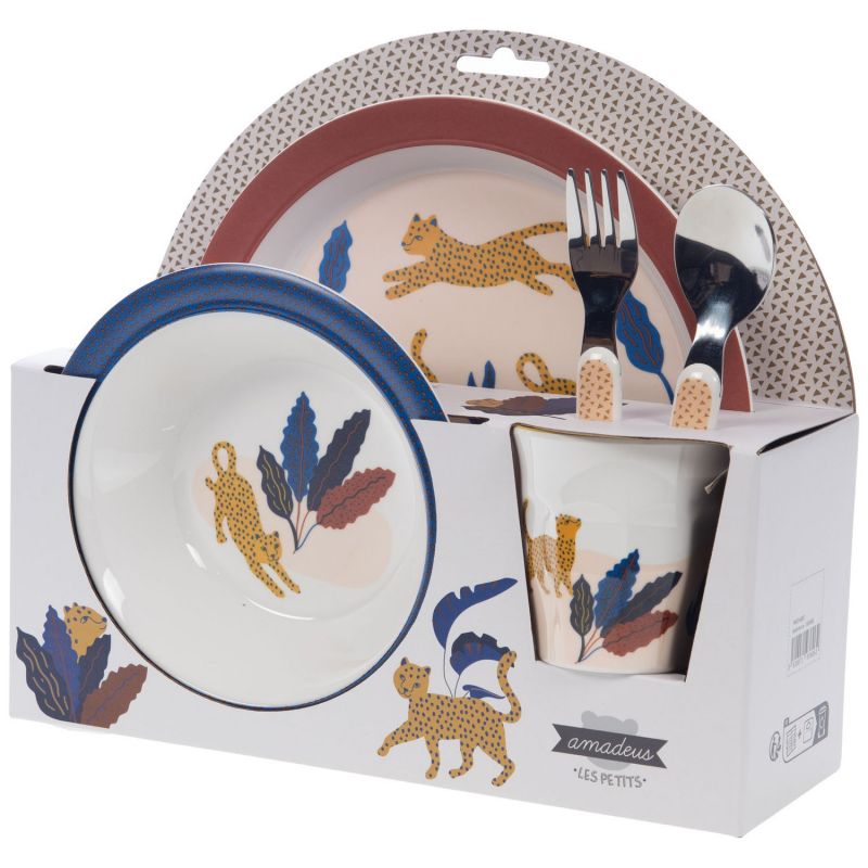 Coffret repas Liam dans la savane (5 pièces) - Reconditionné Amadeus Les Petits Produit 4