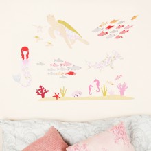 Sticker Sirène 'Fishy tales girly' petit modèle  par Love Maé