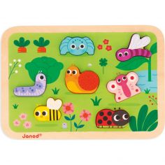 Puzzle en bois Chunky Le jardin (8 pièces) - Janod 