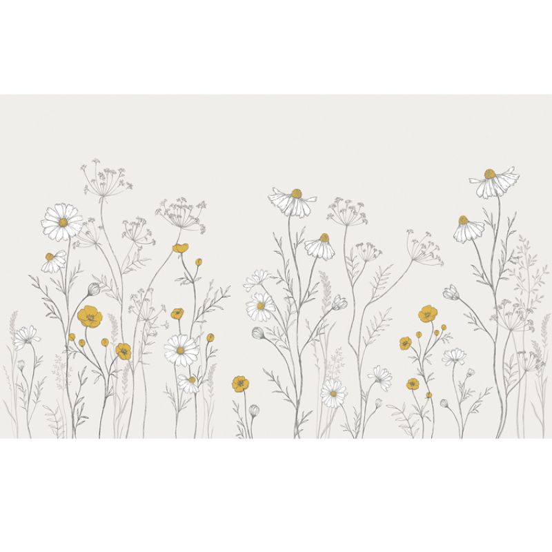Papier peint panoramique Chamomile (400 x 248 cm) Lilipinso