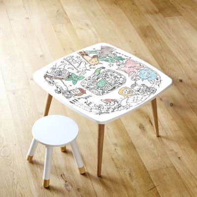 Pack table à colorier Coloritable + 2 Tabourets Savane
