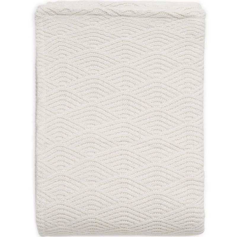 Couverture en tricot crème blanc (75 x 100 cm) Jollein
