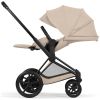 Duo e-PRIAM 2026 Poussette électrique tout-terrain avec nacelle pliable Matt Black Cozy Beige Cybex Produit 7