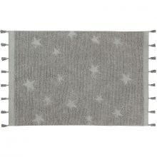 Tapis Hippy Stars gris (120 x 175 cm)  par Lorena Canals