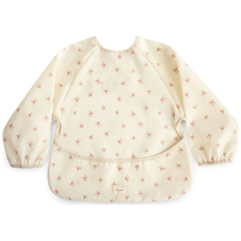 Bavoir à manches longues Bows (6-24 mois) Mushie Produit 1