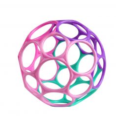 Balle hochet souple rose et violet - Oball