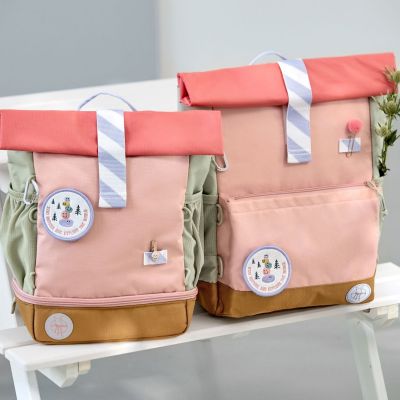 Medium sac à dos enfant Rolltop Sunny Explorer rose