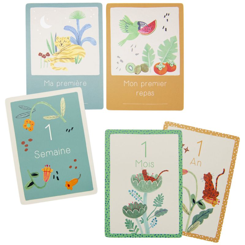 Cartes Mes 12 premiers mois La forêt Mawa (30 cartes) Moulin Roty Produit 4