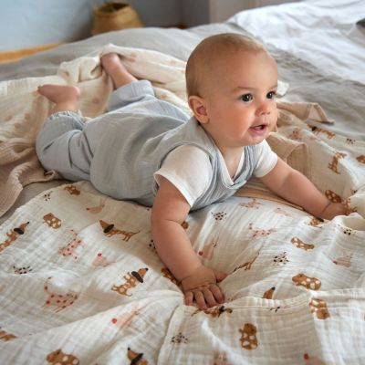 Lot de 3 langes en coton bio Little Mateys (85 x 85 cm)