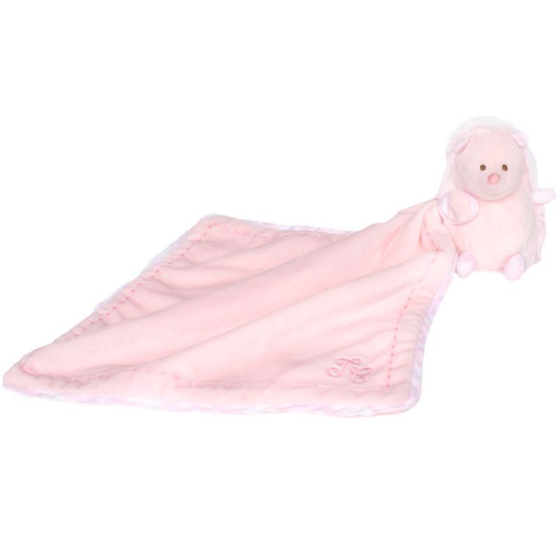 Doudou plat Léon le hérisson rose (25 x 25 cm) Tartine et Chocolat